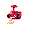 Rotom (Mow) — mały pikselowy sprite w wariancie shiny