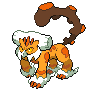 Landorus (forma Zwierzęca) — mały pikselowy sprite w wariancie shiny