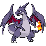 Charizard (Mega Y) — mały pikselowy sprite w wariancie shiny
