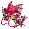 Gyarados (Mega) — mały pikselowy sprite w wariancie shiny