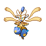 Medicham (Mega) — mały pikselowy sprite w wariancie shiny
