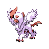 Absol (Mega) — mały pikselowy sprite w wariancie shiny
