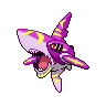 Sharpedo (Mega) — mały pikselowy sprite w wariancie shiny