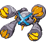Metagross (Mega) — mały pikselowy sprite w wariancie shiny