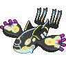 Kyogre (Pierwotny) — mały pikselowy sprite w wariancie shiny