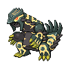 Groudon (Pierwotny) — mały pikselowy sprite w wariancie shiny