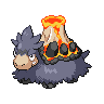 Camerupt (Mega) — mały pikselowy sprite w wariancie shiny