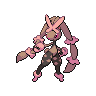 Lopunny (Mega) — mały pikselowy sprite w wariancie shiny