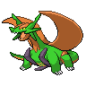 Salamence (Mega) — mały pikselowy sprite w wariancie shiny