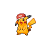 Pikachu (z Aloli Cap) — mały pikselowy sprite w wariancie shiny