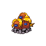 Dugtrio (z Aloli) — mały pikselowy sprite w wariancie shiny