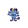 Meowth (z Aloli) — mały pikselowy sprite w wariancie shiny