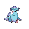 Oricorio (Sensu) — mały pikselowy sprite w wariancie shiny