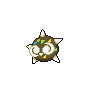 Minior (Yellow) — mały pikselowy sprite w wariancie shiny
