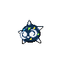Minior (Indigo) — mały pikselowy sprite w wariancie shiny