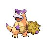 Slowbro (z Galaru) — mały pikselowy sprite w wariancie shiny