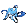 Articuno (z Galaru) — mały pikselowy sprite w wariancie shiny