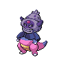 Slowking (z Galaru) — mały pikselowy sprite w wariancie shiny