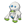 Darmanitan (z Galaru Standard) — mały pikselowy sprite w wariancie shiny