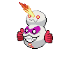 Darmanitan (z Galaru tryb Zen) — mały pikselowy sprite w wariancie shiny