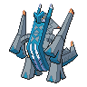 Archaludon — mały pikselowy sprite w wariancie shiny