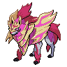 Zamazenta (Crowned) — mały pikselowy sprite w wariancie shiny
