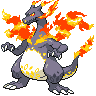 Charizard (Gigantamax) — mały pikselowy sprite w wariancie shiny