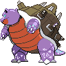 Blastoise (Gigantamax) — mały pikselowy sprite w wariancie shiny