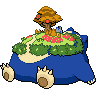 Snorlax (Gigantamax) — mały pikselowy sprite w wariancie shiny