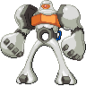 Melmetal (Gigantamax) — mały pikselowy sprite w wariancie shiny