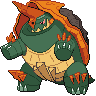 Drednaw (Gigantamax) — mały pikselowy sprite w wariancie shiny