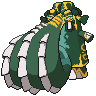 Copperajah (Gigantamax) — mały pikselowy sprite w wariancie shiny
