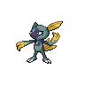 Sneasel (z Hisui) — mały pikselowy sprite w wariancie shiny