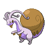 Goodra (z Hisui) — mały pikselowy sprite w wariancie shiny