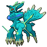 Dialga (forma Pierwotna) — mały pikselowy sprite w wariancie shiny