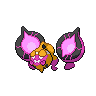 Pecharunt — mały pikselowy sprite w wariancie shiny
