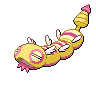 Dudunsparce (Three Segment) — mały pikselowy sprite w wariancie shiny