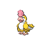 Squawkabilly (Yellow Plumage) — mały pikselowy sprite w wariancie shiny