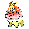Meganium (Mega) — mały pikselowy sprite w wariancie shiny