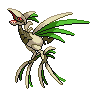 Skarmory (Mega) — mały pikselowy sprite w wariancie shiny