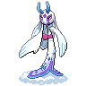 Froslass (Mega) — mały pikselowy sprite w wariancie shiny