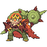Chesnaught (Mega) — mały pikselowy sprite w wariancie shiny