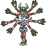 Barbaracle (Mega) — mały pikselowy sprite w wariancie shiny