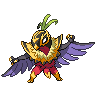 Hawlucha (Mega) — mały pikselowy sprite w wariancie shiny