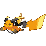 Raichu (Mega X) — mały pikselowy sprite w wariancie shiny