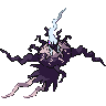 Darkrai (Mega) — mały pikselowy sprite w wariancie shiny