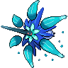 Glimmora (Mega) — mały pikselowy sprite w wariancie shiny