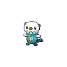Oshawott — mały pikselowy sprite w zwykłym ubarwieniu