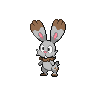Bunnelby — mały pikselowy sprite w zwykłym ubarwieniu