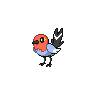Fletchling — mały pikselowy sprite w zwykłym ubarwieniu